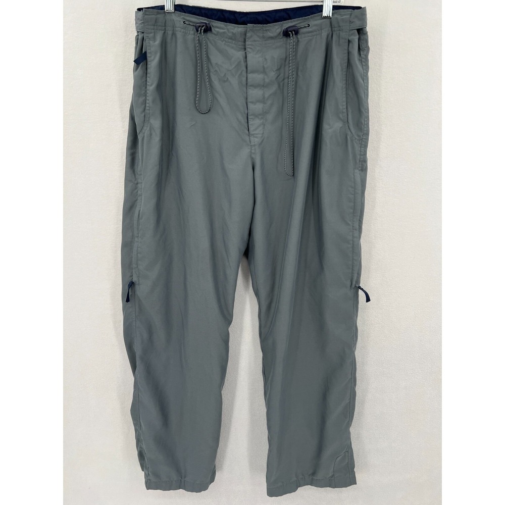 Vintage Old Navy Mesh Lined Windbreaker Pants Men's Size Large Gray